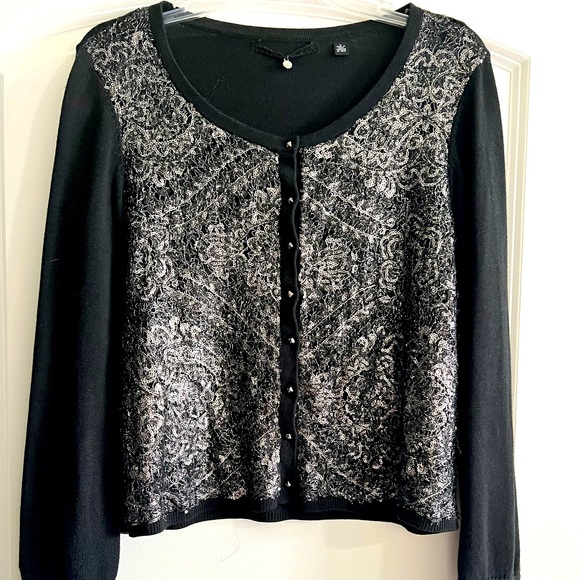 Anthropologie Sweater NWOT Sequined Detail Knitted And Knotted Size L Amazing! - Picture 2 of 10